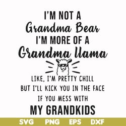 i'm not a mama bear i'm more of a grandma llama like i'm pretty chill but i'll kick you in the face if you mess with my