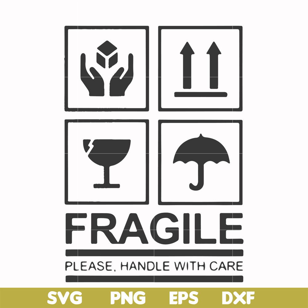 FN000567-Fragile please handle with care svg, png, dxf, eps file FN000567.jpg