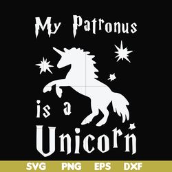 my patronus is a unicorn svg, png, dxf, eps file fn000568