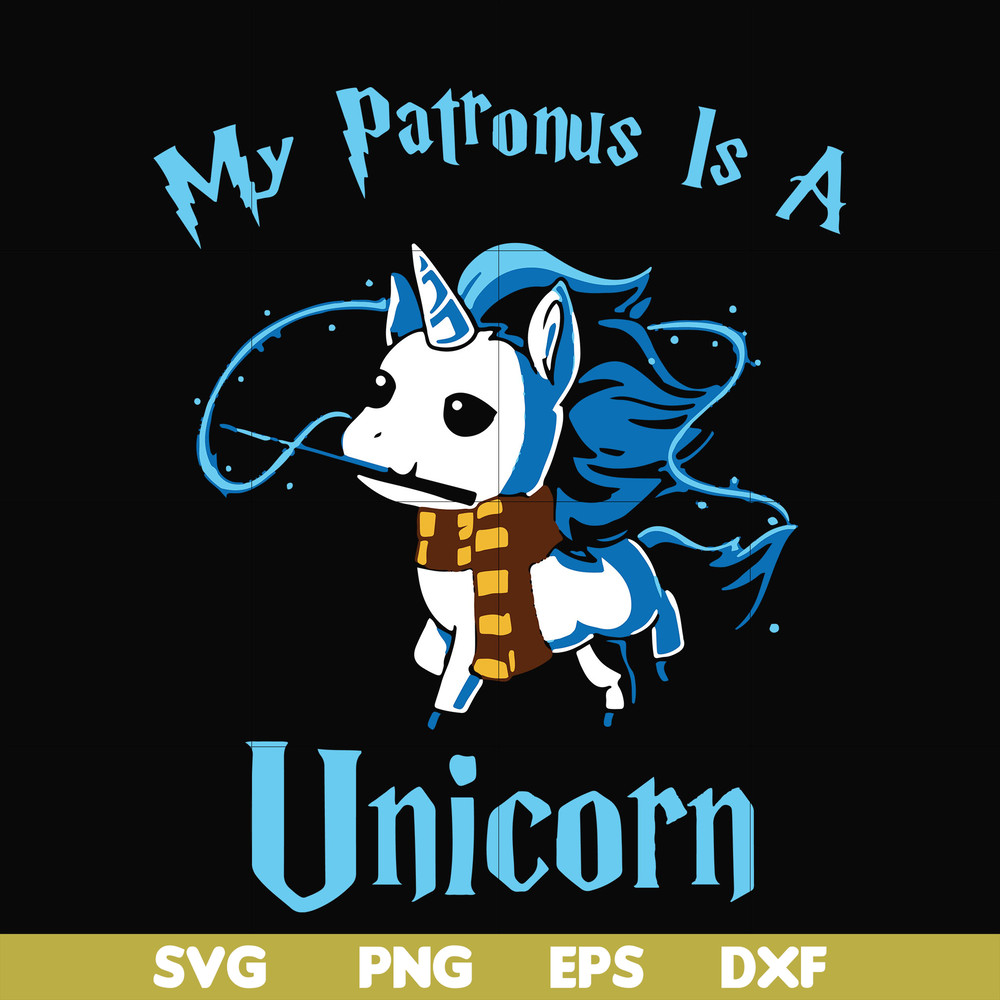 FN000571-My patronus is a Unicorn svg, png, dxf, eps file FN000571.jpg