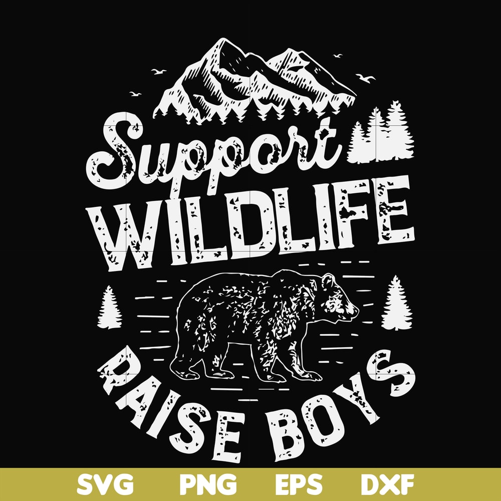FN000673-Support wildlife raise boys svg, png, dxf, eps file FN000673.jpg