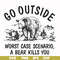 FN000874-Go outside worst case scenario a bear kills you svg, png, dxf, eps file FN000874.jpg