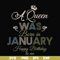 BD0073-A Queen Was Born In January Happy Birthday To Me svg, png, dxf, eps digital file BD0073.jpg