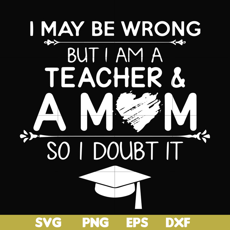 FN000163-I may be wrong but I am a teacher & a mom so I doubt it svg, png, dxf, eps file FN000163.jpg