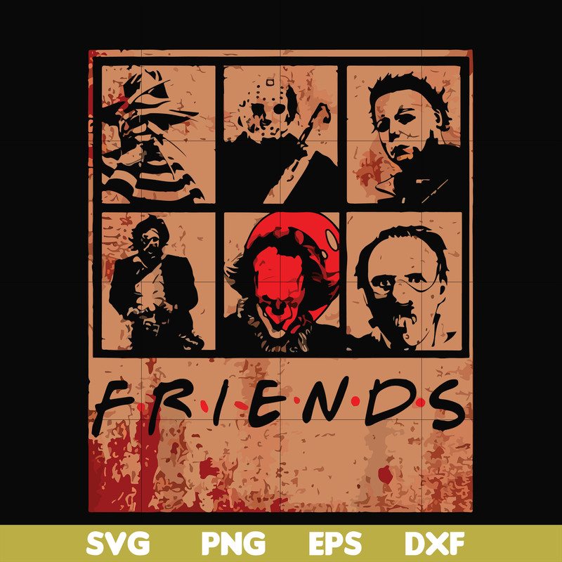 HLW2307201-Scary Friends Horror svg, Halloween svg, png, dxf, eps digital file HLW2307201.jpg