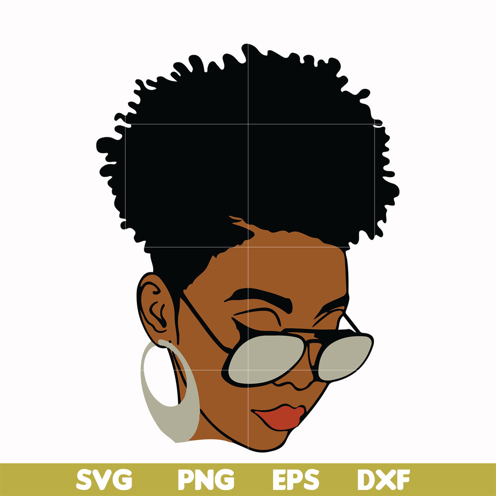 OTH00017-Unbothered Black Girl Svg, Afro Woman Svg, African American Woman svg, png, dxf, eps file OTH00017.jpg