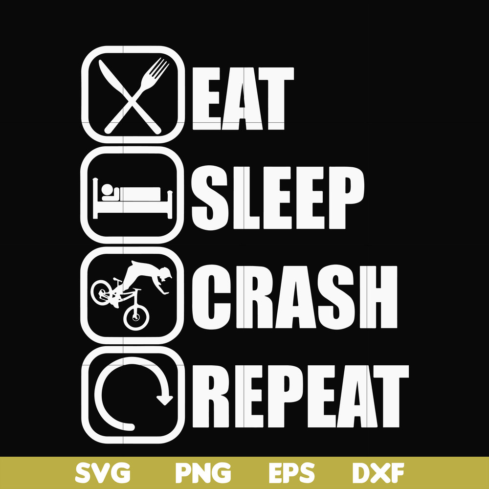 OTH0016-eat, sleep, crash, repeat svg, png, dxf, eps digital file OTH0016.jpg