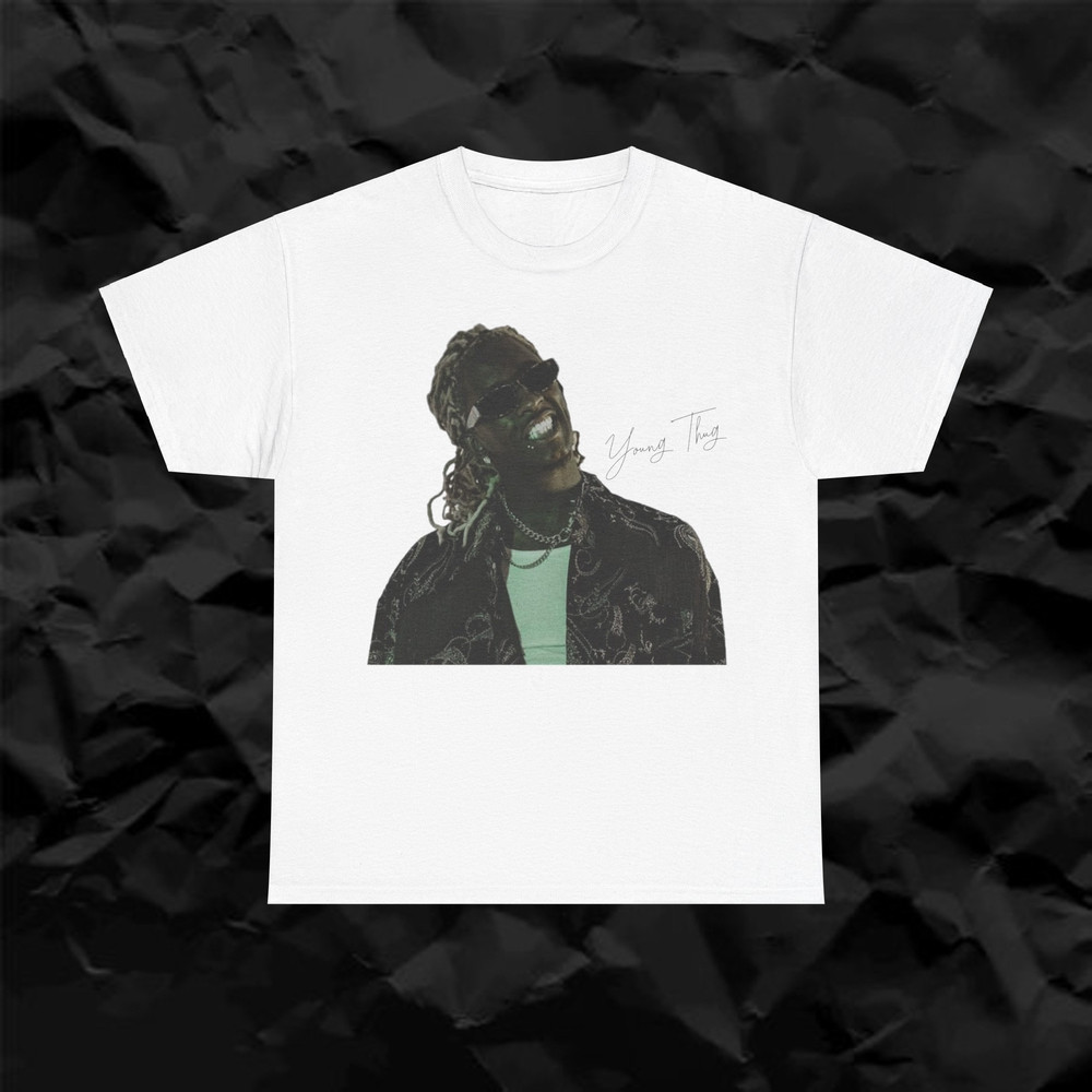 Young Thug TShirt Rap Tee Graphic Hip Hop Vintage Style Rap Tee Concert Merch Thugger Slime Sea