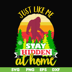 just like me stay hidden at home, king kong retro vintage svg, png, dxf, eps digital file cmp078