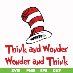 think and wonder wonder and think svg, png, dxf, eps file dr000136