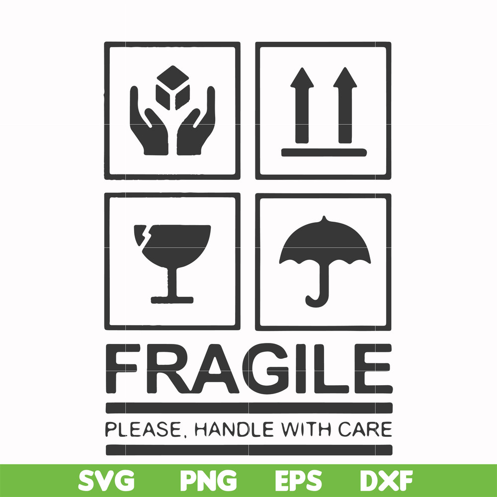FN000567-Fragile please handle with care svg, png, dxf, eps file FN000567.jpg