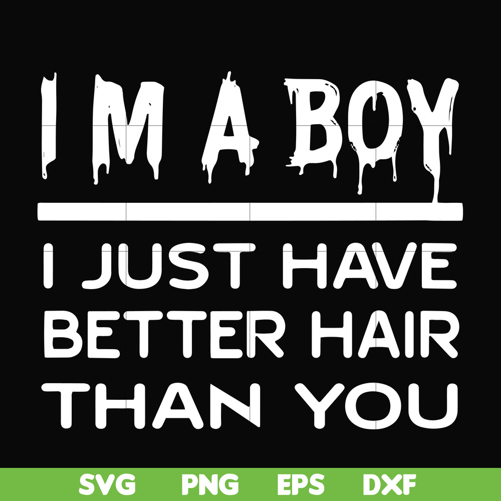 FN00096-I'm a boy I just have better hair than you svg, png, dxf, eps file FN00096.jpg