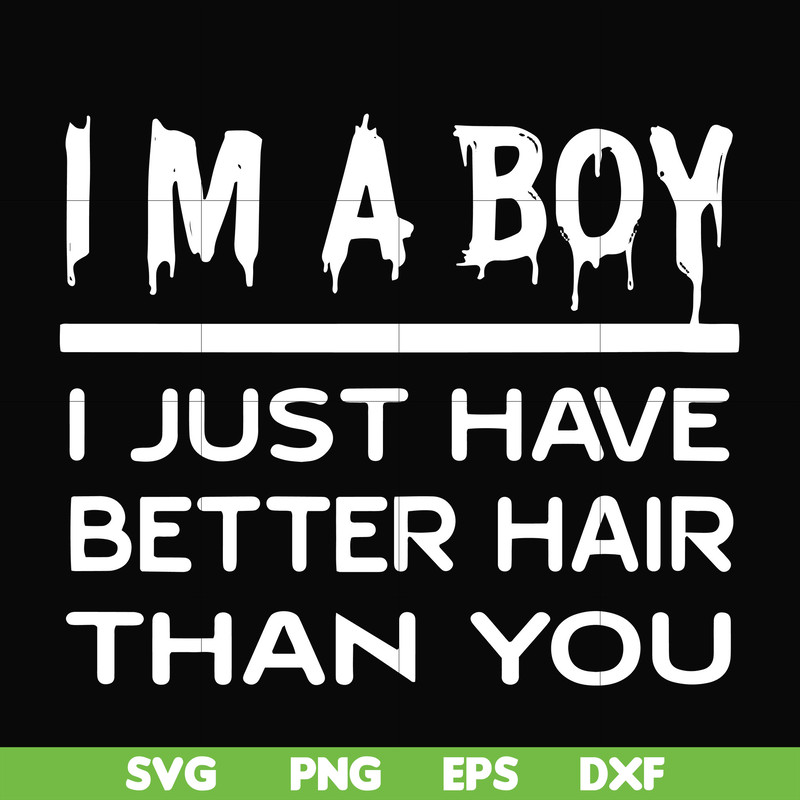 FN00096-I'm a boy I just have better hair than you svg, png, dxf, eps file FN00096.jpg