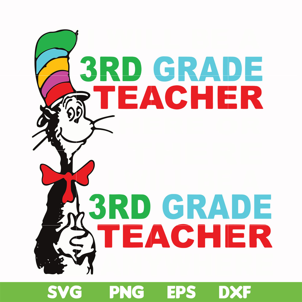 DR00033-3rd grade teacher svg, png, dxf, eps file DR00033.jpg