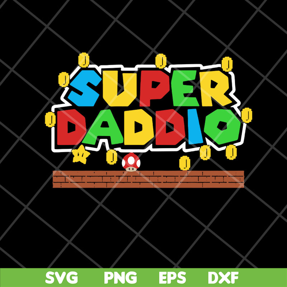 FTD28042117-Super mario super daddio svg, Fathers day svg, png, dxf, eps digital file FTD28042117.jpg