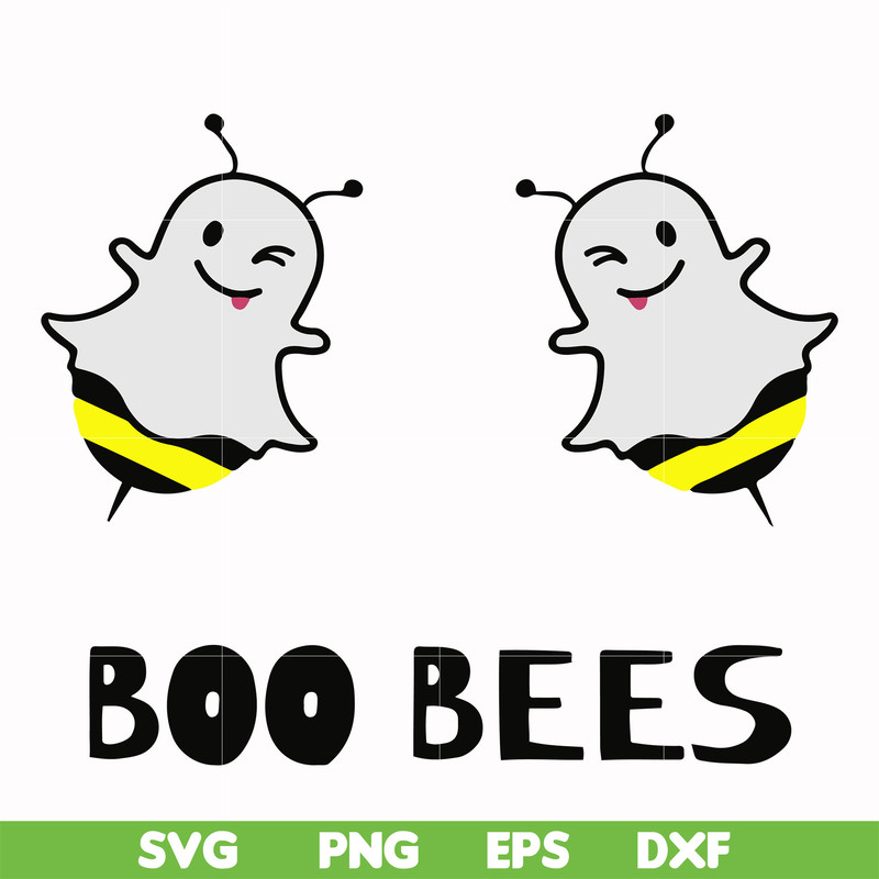 HLW0009-BOO BEES, halloween svg, png, dxf, eps digital file HLW0009.jpg
