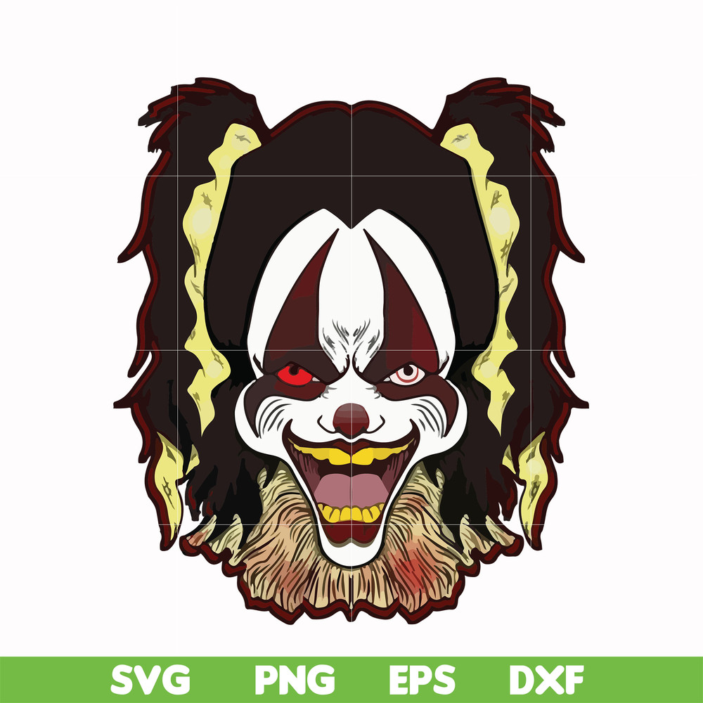 HLW0016-Clown svg, halloween svg, png, dxf, eps digital file HLW0016.jpg