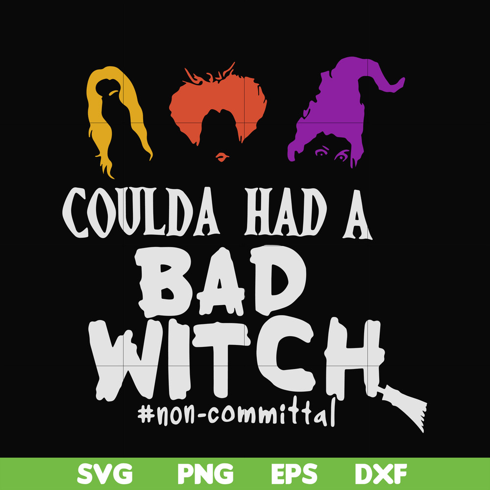 HLW0118-coulda had a bad witch svg, png, dxf, eps digital file HLW0118.jpg