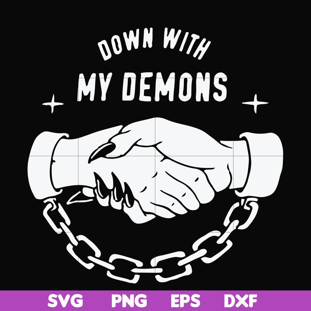 FN000697-Down with my Demons svg, png, dxf, eps file FN000697.jpg