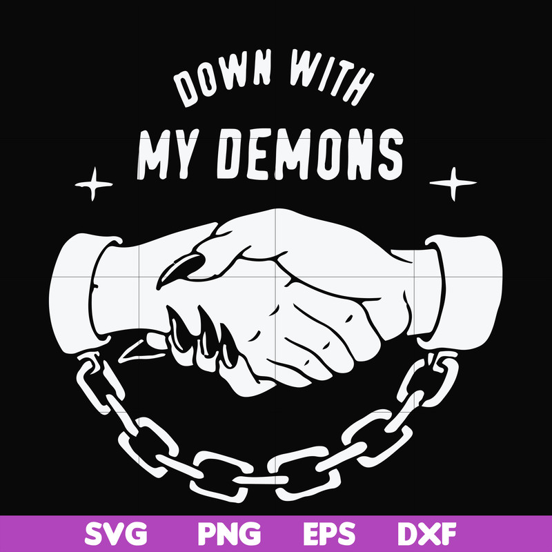 FN000697-Down with my Demons svg, png, dxf, eps file FN000697.jpg