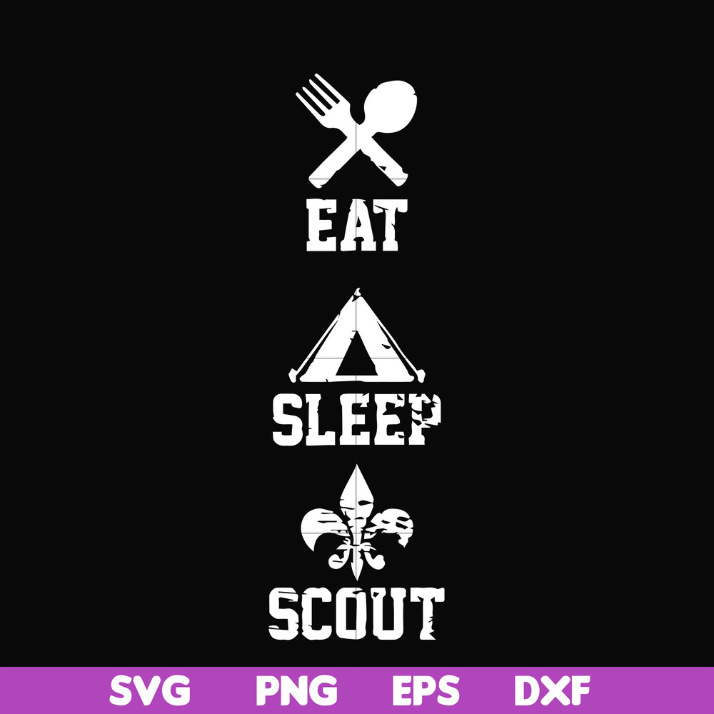CMP089-Eat sleep scout svg, camping svg, png, dxf, eps digital file CMP089.jpg