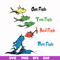 DR000105-One fish two fish red fish blue fish svg, png, dxf, eps file DR000105.jpg