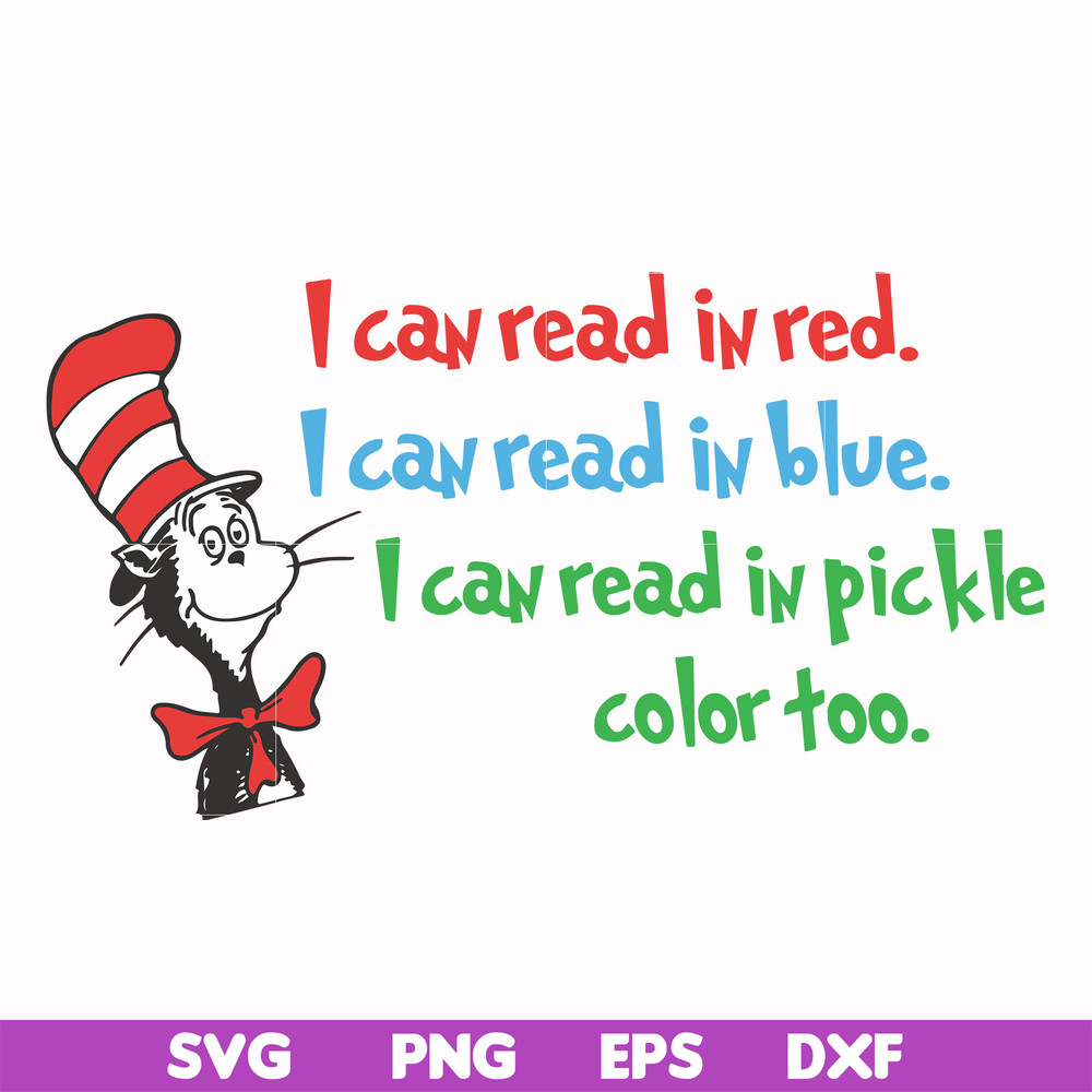DR00056-I can read in red I can read in blue I can read in pickle color too svg, png, dxf, eps file DR00056.jpg