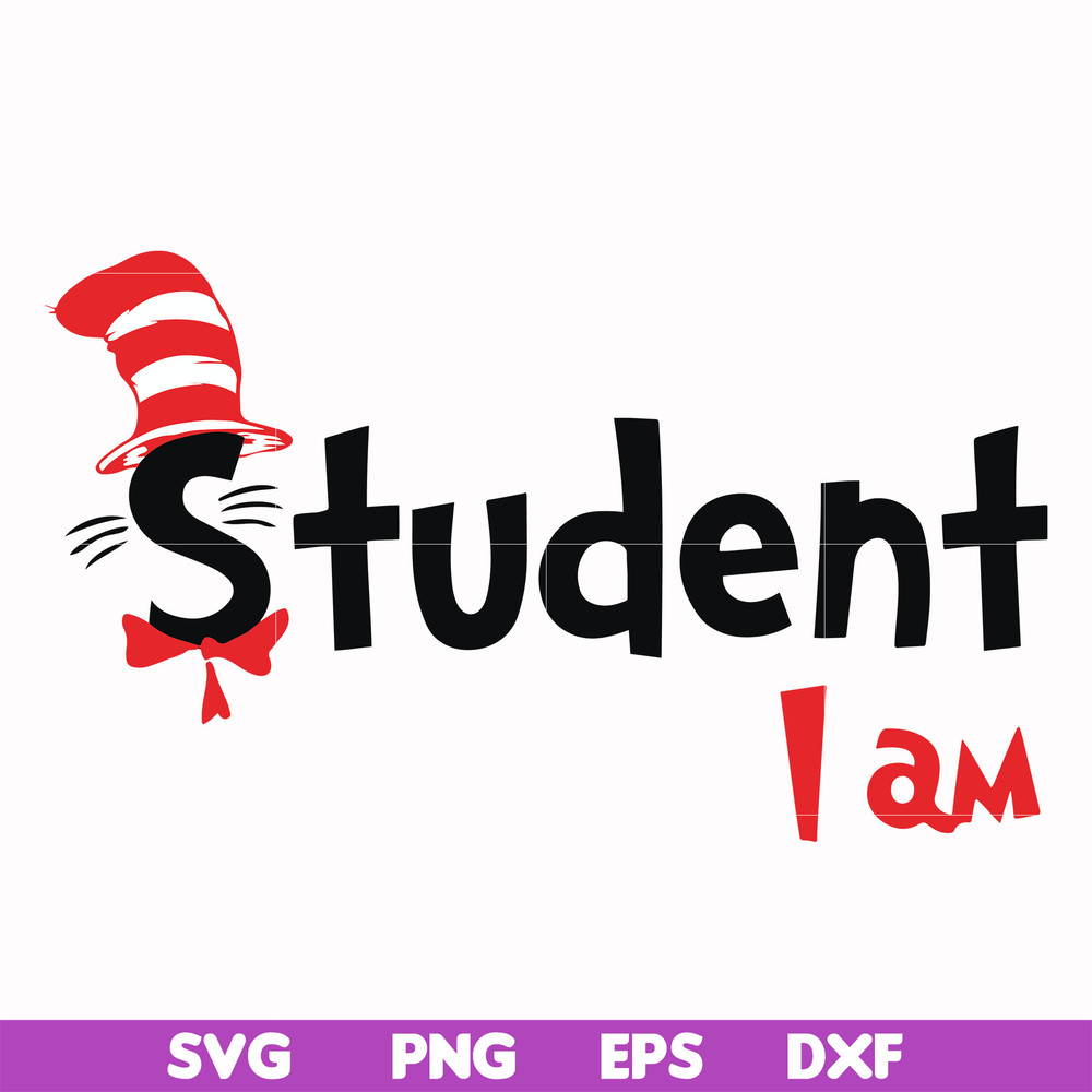 DR00058-Student I am svg, png, dxf, eps file DR00058.jpg