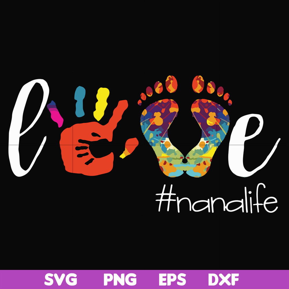FN000105-Love #nanalife svg, png, dxf, eps file FN000105.jpg