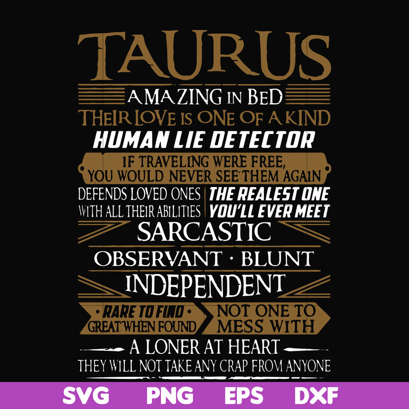 FN000376-Taurus rare to find not one to mess with amazing in bed svg, png, dxf, eps file FN000376.jpg