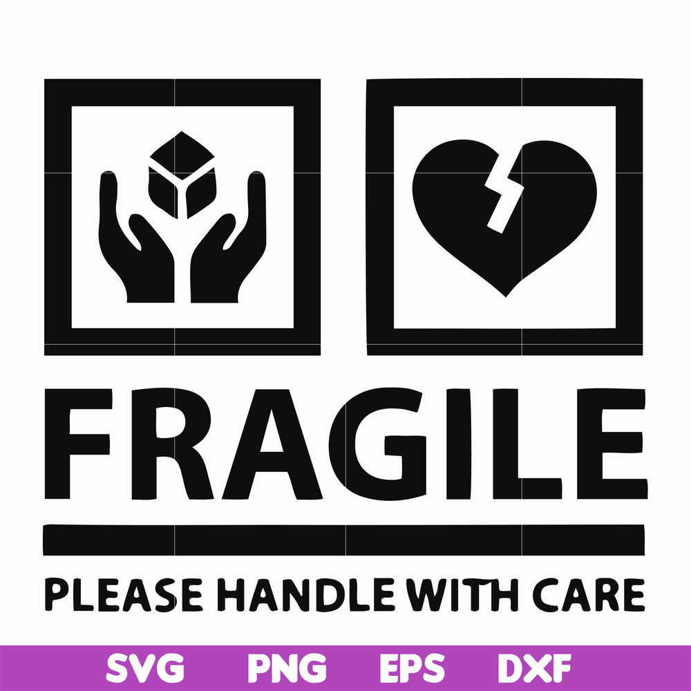 FN000566-Fragile please handle with care svg, png, dxf, eps file FN000566.jpg