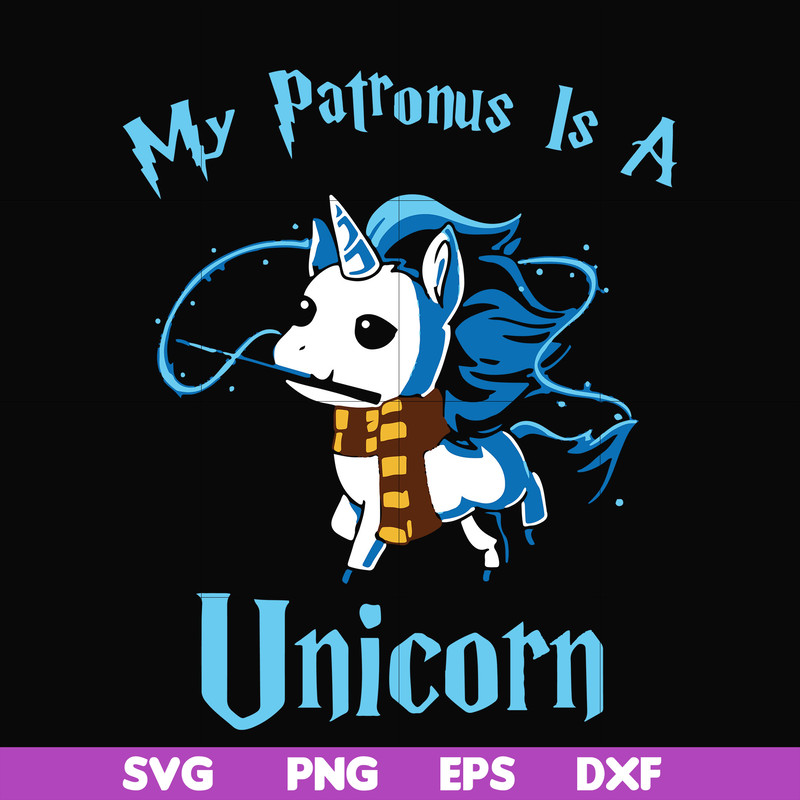 FN000571-My patronus is a Unicorn svg, png, dxf, eps file FN000571.jpg