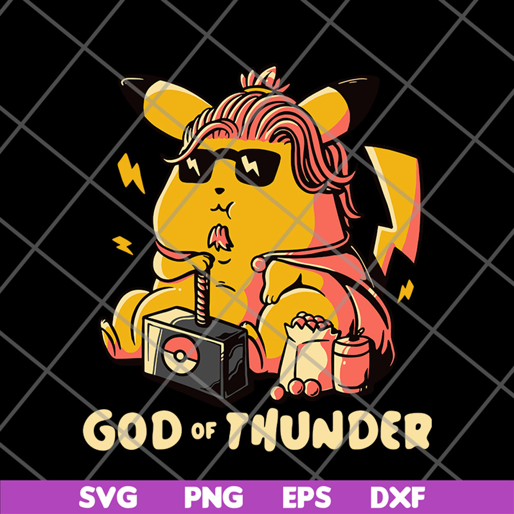 FN12062101- Pikachu God Of Thunder svg, png, dxf, eps digital file FN12062101.jpg