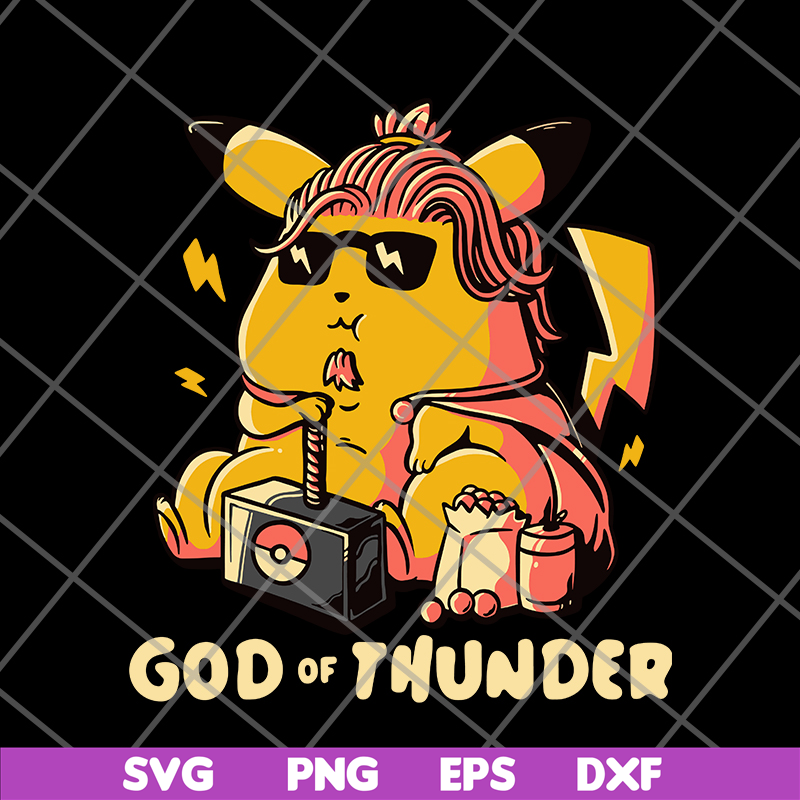 FN12062101- Pikachu God Of Thunder svg, png, dxf, eps digital file FN12062101.jpg