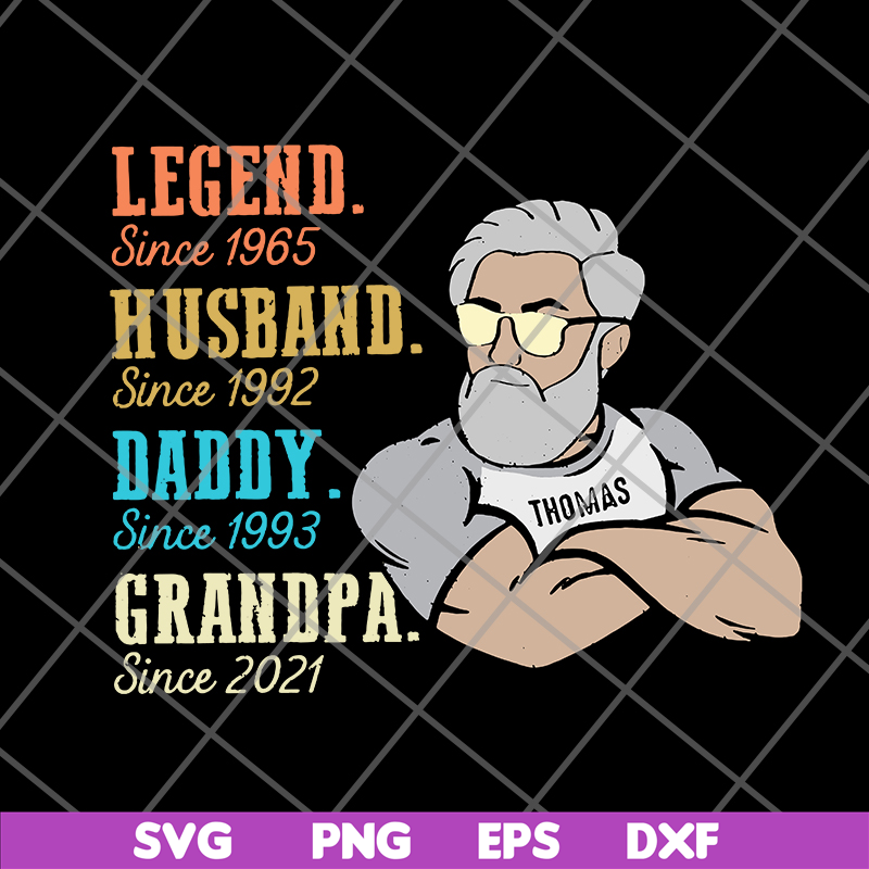 FTD07062108- Legend Husband Daddy Grandpa Since svg, png, dxf, eps digital file FTD07062108.jpg