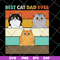FTD10062110-Fluffy Cat Best Cat Dad Retro svg, png, dxf, eps digital file FTD10062110.jpg
