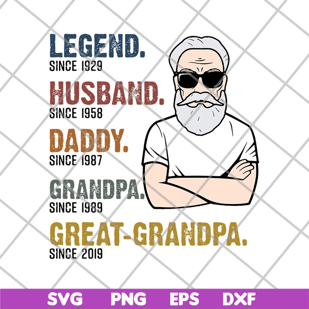 FTD10062120-Legend Great-Grandpa Old Man svg, png, dxf, eps digital file FTD10062120.jpg