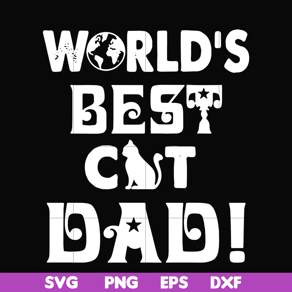 FTD43-World's best cat dad svg, png, dxf, eps, digital file FTD43.jpg
