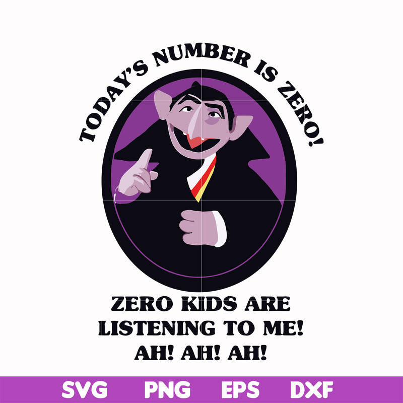 HLW0002-today's number is zero, halloween svg, png, dxf, eps digital file HLW0002.jpg