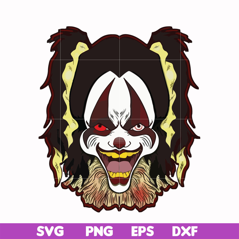HLW0016-Clown svg, halloween svg, png, dxf, eps digital file HLW0016.jpg