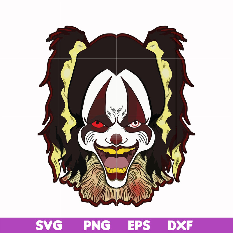 HLW0016-Clown svg, halloween svg, png, dxf, eps digital file HLW0016.jpg