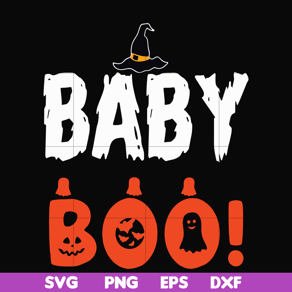 HLW0083-Baby boo! svg, png, dxf, eps digital file HLW0083.jpg