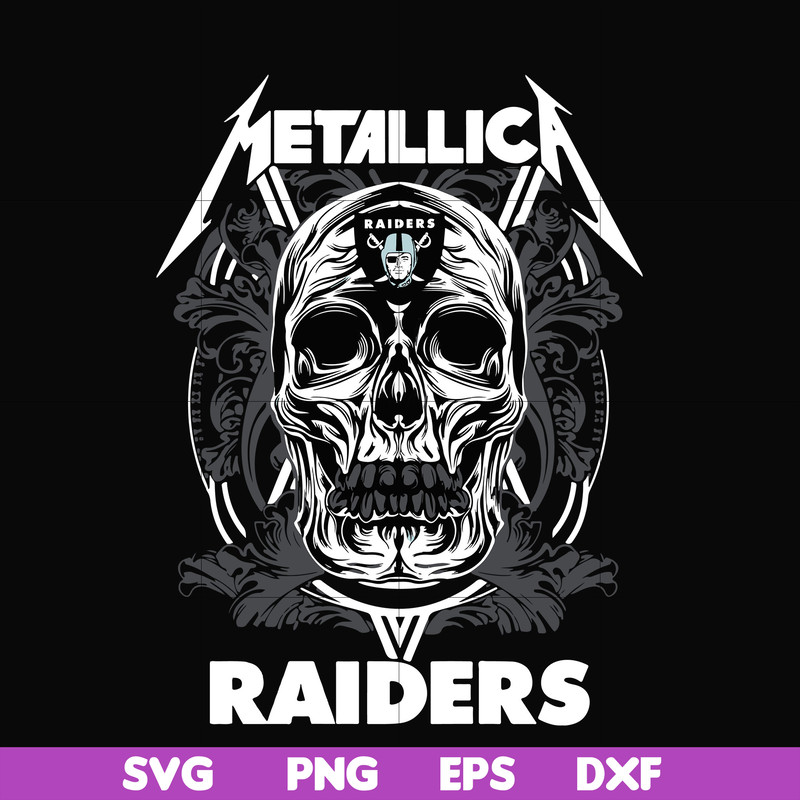 NNFL0008-Skull Metallica Raiders svg, png, dxf, eps digital file NNFL0008.jpg