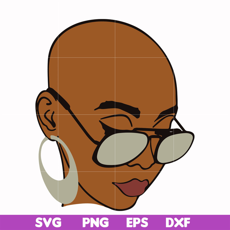 OTH0005-Unbothered Black Girl Svg, Afro Woman Svg, African American Woman svg, png, dxf, eps file OTH0005.jpg
