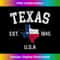 Vintage Texas Est 1845 Texas State Flag Map Texan Pride - Contemporary PNG Sublimation Design - Enhance Your Art with a Dash of Spice