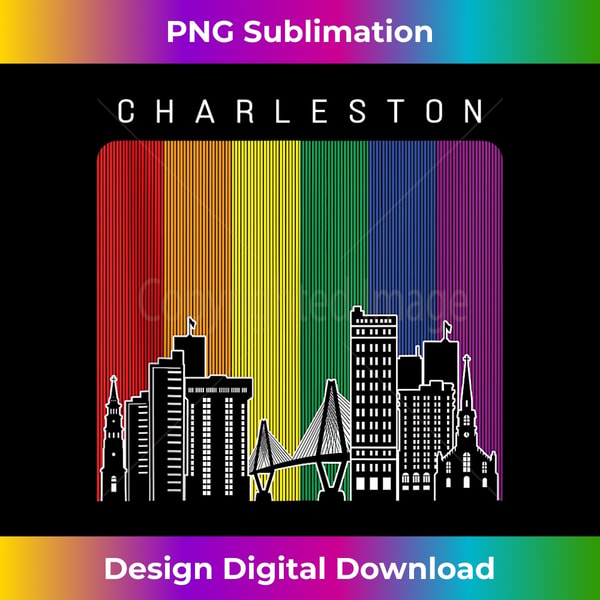 Charleston City Rainbow Flag Gay Pride Tank Top - High-Quality PNG Sublimation Download