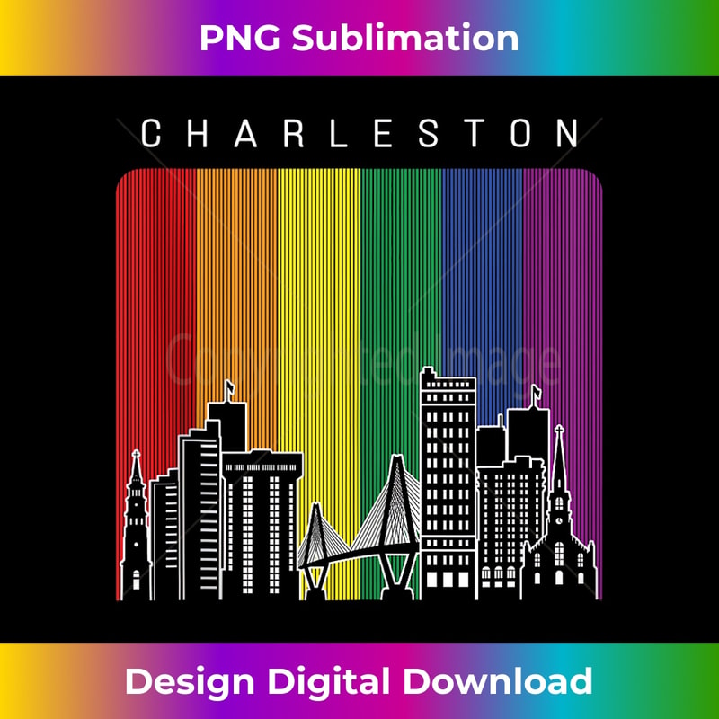 Charleston City Rainbow Flag Gay Pride Tank Top - High-Quality PNG Sublimation Download