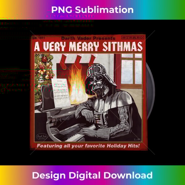 Star Wars Christmas Darth Vader A Very Merry Sithmas Cover Long Sleeve 2 - Decorative Sublimation PNG File