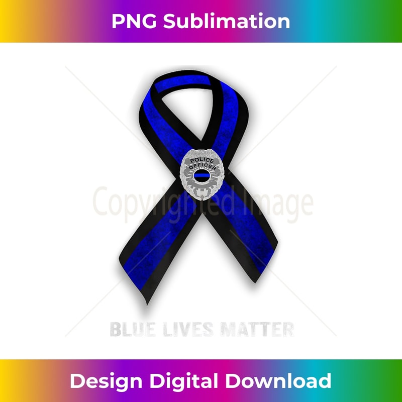 Custom Ribbon Police Police Officer Black Ribbon With Thin Blue Line 1 - PNG Tran | Inspire ...