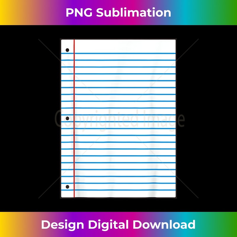 Lined paper Halloween Costume for Teachers Students - High-Resolution PNG Sublimation File